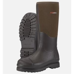 HiSea Mens Neoprene Rubber Boots 13 NWT Brown Olive Fishing Scuba Hunting Work